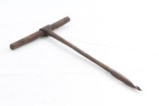 Vieux Bois Foret Perceuse Manuelle Perceuse à Main Charpentier Vintage Déco