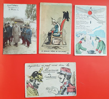 lot de  4 CARTES POSTALES  ANCIENNE MILITAIRE GUERRE 1914/18 humoristiques