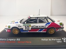 SUBARU LEGACY RS (RALLYE DU PORTUGAL 1991). 1/43. IXO. TRÈS  BON ÉTAT.  B.O.