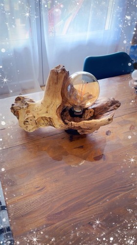 Lampe bois flotté - en, art