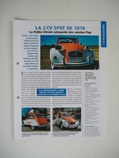 fiche auto "2 CV CITROËN"  LA 2 CV SPOT DE 1976