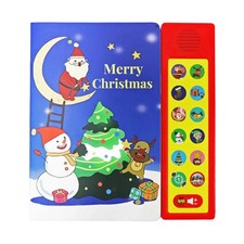 Livre sonore interactif, jouet éducatif de Noël pour enfants d'âge