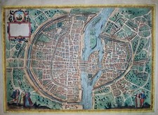 Carte Plan De Paris Ancien Daté 1635 Rossingol