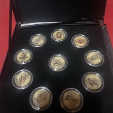 coffrets medaille 10 x 1 livre egyptienne le tresor des pharaons