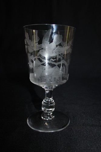 Verre cristal eau gravé - cristal, à