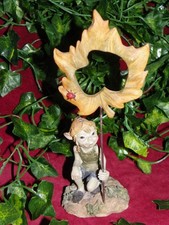 Figurine Porte-photo cadre Pixies lutin gnome petit peuple féérique