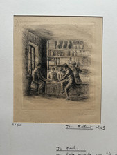 Jean Frélaut 1945 etching for alain fournier