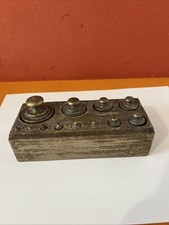 boite ancienne de poids laiton pour balance 1 kg