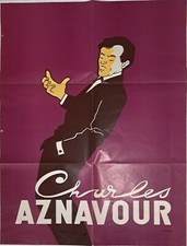 Rare Affiche de Charles Aznavour