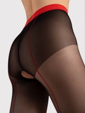 Collant Couture Ouvert Sexy Femme – Fiore Firelight 20 Den - T2 T3 T4 T5 - O5035