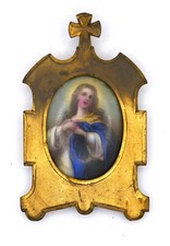 Medaillon porcelaine peinte - medaillon,