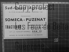 SUD OUEST AGRICOLE AGEN SOMECA PUZENAT TRACTEURS publicité 1961 advert  