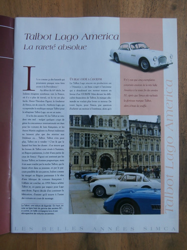Ancienne brochure simca - ancienne,