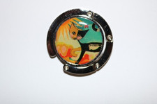 Accroche /crochet pour sac à main décor chat et souris ; Handtaschenhaken Haken