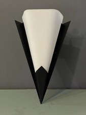 Applique D’angle Vintage Design 1950 , Métal Noir Et Perspex