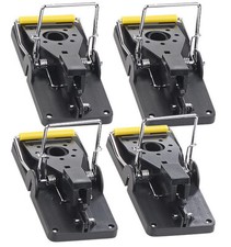 4 pièges à souris professionnels en plastique, hygiéniques et réutilisables - E