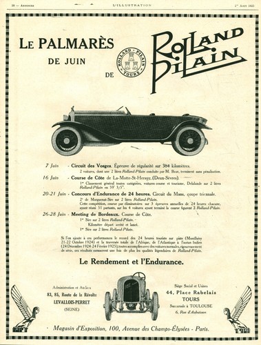 Publicité ancienne automobile