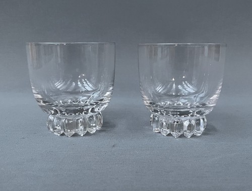 Deux verres cristal pied - deux, cristal,