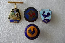 insigne broche COQ émaillés