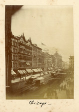 USA, Old Chicago  Vintage albumen print. United States of America. Etats Unis. 