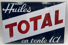 PLAQUE PUBLICITAIRE RÉÉDITION TOTAL  DIMENSIONS 20CM X 30CM