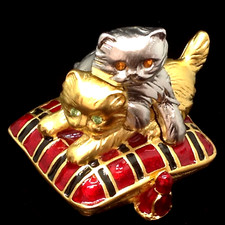 ESTEE LAUDER Parfum Solide Concrète Plein avec boite  PETITS CHATS très joli