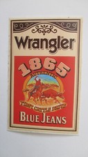 sticker vintage WRANGLER BLUE JEANS 1865 Authentic FIRST CATTLE DRIVE8 cm / 13cm