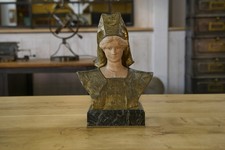 Buste en bronze et céramique