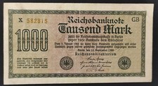 Allemagne billet de 1000 Mark Reichsbanknote  1922 Pick-76