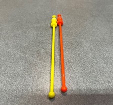 2 TOUILLEURS JAUNE/ORANGE VELO CYCLISME TEISSEIRE SIROP OFFICIEL TOUR DE FRANCE