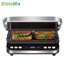 Bio Gril Electric Plaque Chauffante Numéric Presse Panini Gaufrier Barbecue 180°