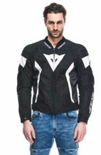 Veste Moto Dainese AVRO 5 TEX JACKET Idéale Mi-Saison Noir/Blanc/Noir