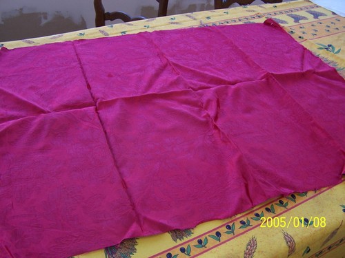 Coupon tissu ancien soie - coupon, de