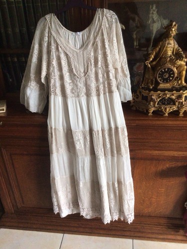 Robe femme midi - , blanche