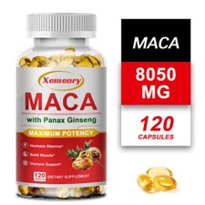 Maca 8050mg - Tribulus, Ginseng - Booster De Testostérone, Énergie & Endurance