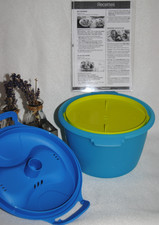 ?TUPPERWARE Cuiseur a Riz Micro-Ondes Quinoa Semoule  2,2 L Complet Bleu Vert