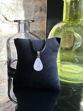 Collier goutte quartz rose -