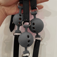 3pcs Silicone Noir Bouche Gag