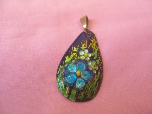 Ancien pendentif emaille - ancien,