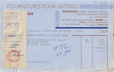 1956 FOURNITURES POUR LAITERIES GEORGES VISSER A NIORT - M. REMOND LAITERIE