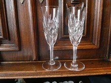 ST LOUIS CHANTILLY 2 FLUTES A CHAMPAGNE SIGNEES