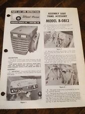 WHEEL HORSE TRACTOR Original manual 8-0812 assembly light panel accessory