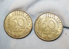 Lot : 2 x  50 Centimes