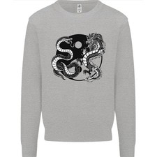 Sweat À Capuche Pour Hommes Dragons Yin Yang Japonais