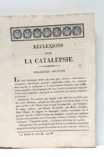 COMPAN RÉFLEXIONS SUR LA CATALEPSIE MONTPELLIER 1825