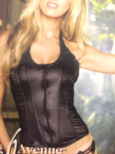 Corset sexy jambe avenue noir