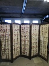 PARAVENT BOIS ET TISSU -