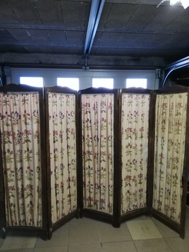 Paravent bois tissu - et,