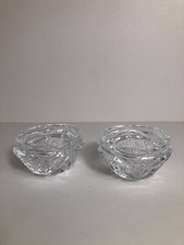 Lot De 2 bougeoirs en cristal Vintage