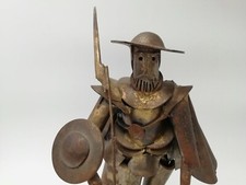 ORIGINALE SCULPTURE en métal soudé " DON QUICHOTTE " ART BRUT signée NOEL. X